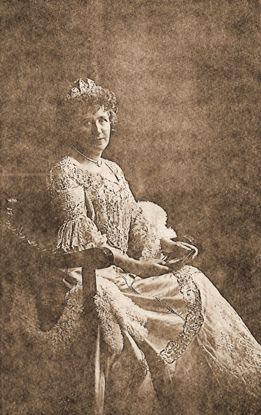 Rosina Johnson, born Arnott, in evening dress.