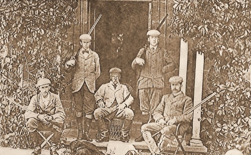 William Johnson with four of his sons. Diana named Raymond and Leslie in the back row, and Victor and William in front.