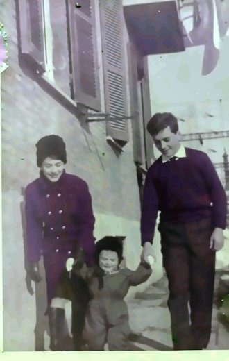 My mother, my uncle Giuseppe and me in Bologna, probably 1962.