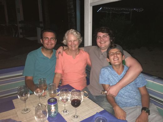 The boys with Granny Carolyn in the shack, December 2016.
