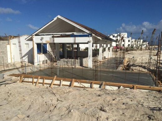 The new slab poured, the walls still to come.