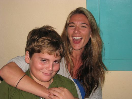 My son Marco with the model from the Shoreline photo shoot, February 2010.
