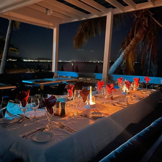 The table set for Michael Jordan’s dinner. When I asked Jomal whether he could get the night off to cook for Michael Jordan, he looked at me like I’d lost my mind, then said of course he could.