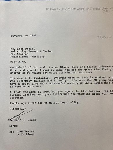 R. T. Blass, 8 November 1988.