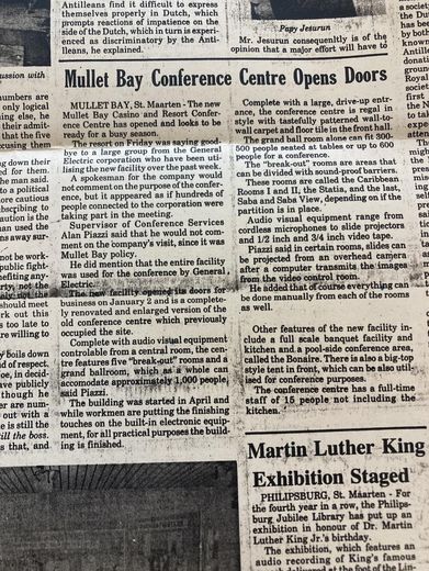 The newspaper on the Conference Centre opening.