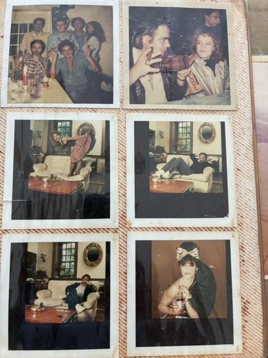 Renato Grignaschi, Gianni Spinazzola, Jan Francis and others at the Hinchingham model workshop.