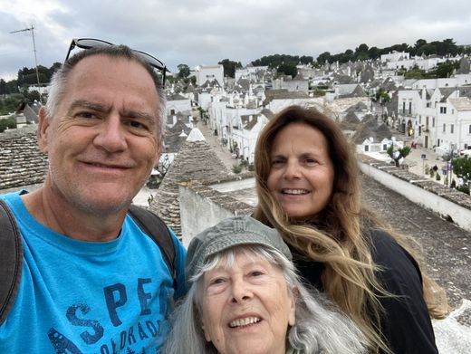 Chantal, my mother and me in Alberobello, May 2024. The three of us spent a week driving all over Puglia with no set itinerary, showing my mother a part of Italy she hadn’t properly explored before.