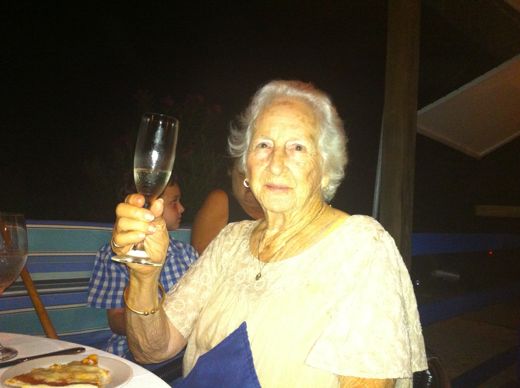 Thelma Carty, Chantal’s grandmother, known to everyone as Babs, at Trattoria on 11 November 2011.